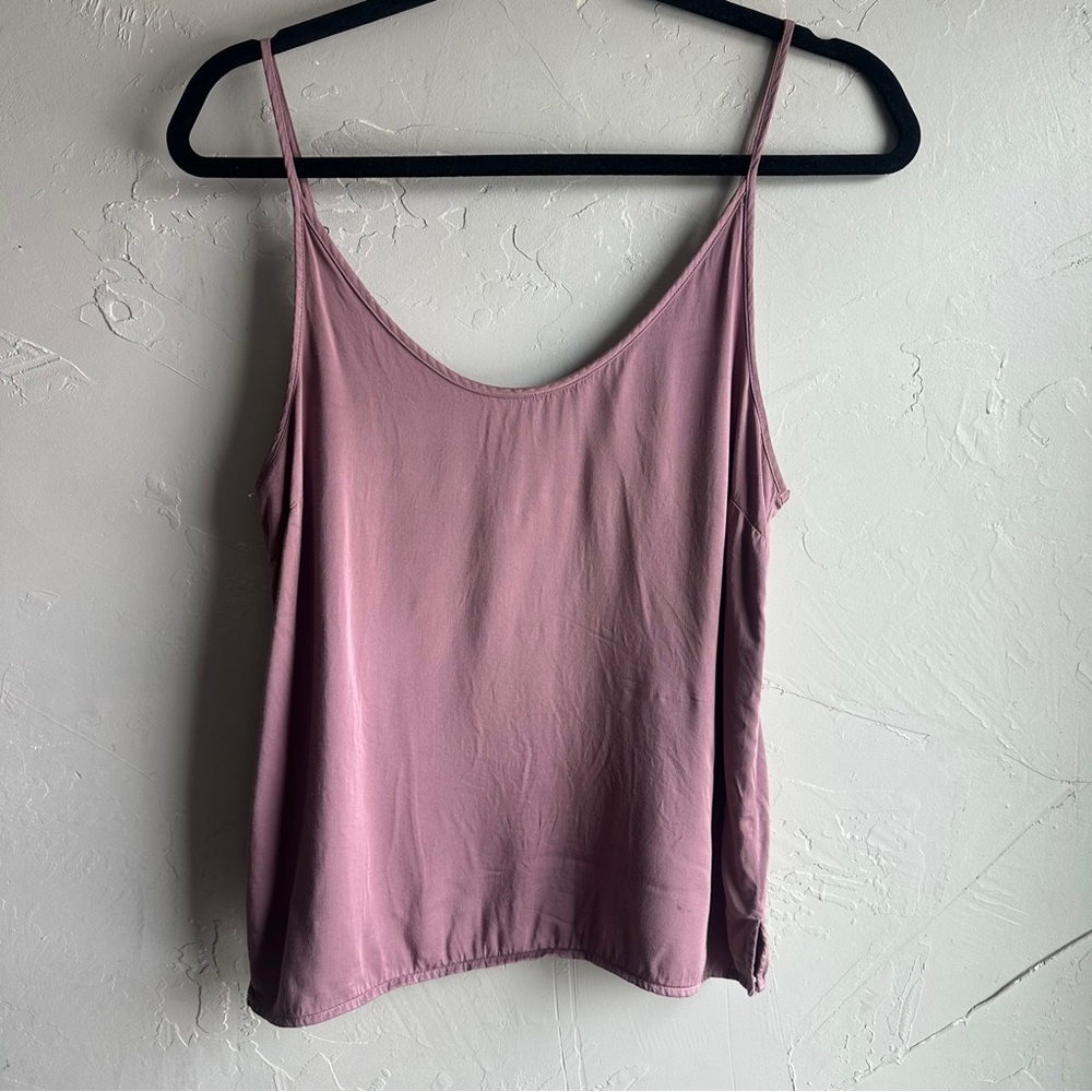 Bella Dahl Mauve ECOVERO Tank‎ Top Clean Girl Minimal Soft Basic Sz XS